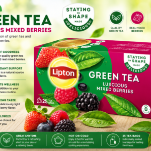 Lipton Green Tea Luscious Mixed berries 25 Tea Bags